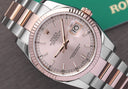 Rolex Datejust 116231-0096 Steel and Rose Gold 36mm Watch Pink Index Dial Oyster Band