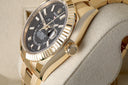 Rolex Sky-Dweller 42mm Oyster 326938 Yellow Gold Watch Black Index Dial Never Worn