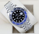 Rolex GMT-Master II 40mm 126710BLNR Stainless Steel Watch Black Dial Jubilee