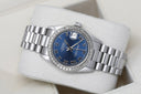 Rolex Datejust 31 White Gold Blue Roman Dial Ladies Watch Presidential Band with Diamond Bezel 68279