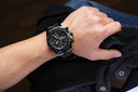 Breitling Super Avenger Chronograph A13370 PVD/DLC Coated with 3ct Black Genuine Diamonds on a Bezel Steel Watch