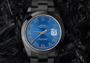 Rolex 41mm Datejust Black PVD/DLC Watch Oyster Band Blue Dial