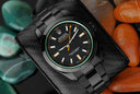 Rolex Milgauss Green Crystal Black Dial Black PVD/DLC Stainless Steel Watch 116400GV