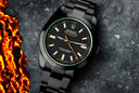 Rolex Milgauss 116400GV Green Crystal Black Dial Black PVD/DLC Stainless Steel Watch