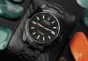 Rolex Milgauss Green Crystal Black Dial Black PVD/DLC Stainless Steel Watch 116400GV