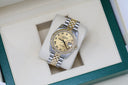 Rolex Datejust 36mm 116233 Two Tone Watch Champagne Roman Numeral Dial Jubilee Band Hidden Clasp
