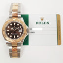 Rolex Yacht-Master 116621 Stainless Steel Rose Gold Chocolate Dial Watch 2017