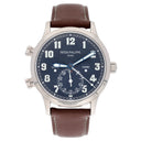 Patek Philippe Calatrava Travel Time 5524G-001 Blue Dial White Gold with Brown Leather Watch - 2022