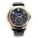Patek Philippe Annual Calendar 5205G-013 Black Alligator Strap Blue Dial Watch