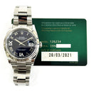 Rolex Datejust 36 126234 Oyster Stainless Steel with Purple Roman Diamond “VI” and “IX” Dial Watch 2021
