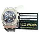 Audemars Piguet Royal Oak Offshore Chrono 26470ST.OO.A099CR.01.A Stainless Steel With Blue Rubber Watch Brown Arabic Dial 2019