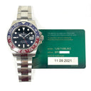 Rolex GMT-Master II  "PEPSI" 40mm Oyster 126710BLRO Stainless Steel Watch Black Dial 2021