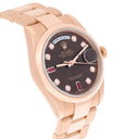 Rolex Day-Date 36 Ruby Baguette Diamond Dial 18k Rose Gold Watch 118205