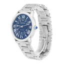 Cartier Ronde Solo XL Blue Dial Automatic Steel Mens Watch WSRN0023 Papers