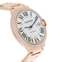 Cartier Ballon Bleu WE9008Z3 Rose Gold Silver Opaline Dial 42mm Watch - 2011