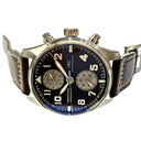IWC Pilot Spitfire Chronograph IW387806 Stainless Steel with Brown Leather Watch 2014
