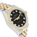 Rolex Datejust 31 mm Black Two Tone Ladies Watch Diamond Dial/Bezel Jubilee Band
