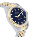 Rolex Datejust 36mm Two Tone Dark Blue Diamond Dial Jubilee 16233 Circa 1993