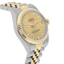 Rolex Datejust 31mm 68273 Champagne Diamond Dial Stainless Steel/Yellow Gold Watch Circa 1993