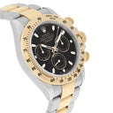 Rolex Daytona Stainless Steel Yellow Gold Black Dial Mens Watch 116523
