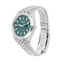 Rolex Datejust 41 126300-0022 Steel Green Motif Index Dial Mens Jubilee Watch Unworn
