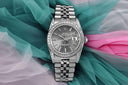 Rolex Datejust 31 Grey Index Dial Stainless Steel Diamond Ladies Watch 68274