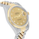 Rolex Datejust 36mm Two Tone Champagne Diamond Dial Jubilee 16233 Circa 1995