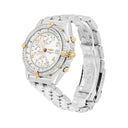 Breitling Chronomat Cream Dial 39MM Steel & 18K Yellow Gold B13050 Diamond Bezel