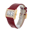 Cartier Tank Divan Mini Yellow Gold Diamond Ladies Watch WA301071 New Strap