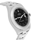 Rolex Datejust II Steel Black Roman Dial Oyster Mens 41mm Watch 116300 Complete