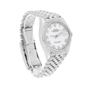 Rolex Datejust 126234 Steel 36mm White Roman Dial Jubilee Bracelet Diamond Bezel