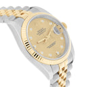 Rolex Datejust 36 Gold & Steel 116233 Watch Champagne Diamond Dial Jubilee Watch
