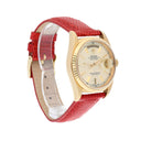 Rolex Day-Date 18238 18K Yellow Gold Watch 36m Fluted Bezel Silver Dial Unisex