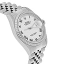 Rolex Datejust 36mm Stainless Steel Watch White Roman Dial 16220 Circa 2000