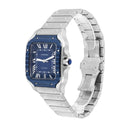 Cartier Santos De Cartier Blue Dial Stainless Steel Men's Watch WSSA0048 Complete