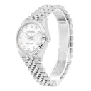 Rolex Datejust Ladies 278274 31mm Silver Diamond Dial Fluted Bezel Jubilee Band
