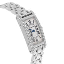 Cartier Tank Americaine Small Quartz 18k White Gold Ladies Diamond Watch