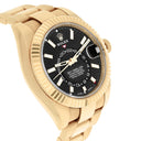 Rolex Sky-Dweller 18k Yellow Gold Black Dial 42mm Watch 326938 Box/Papers