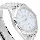 Rolex Datejust 41mm 126334-0010 18k White Gold Fluted Bezel Stainless Steel Jubilee White Dial 2017