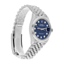 Rolex Datejust 126234 36mm Bright Blue Motif Diamond Dial, Fluted Bezel, Jubilee Bracelet  2023