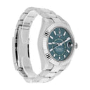 Rolex Sky-Dweller 336934 42mm Green Dial Fluted Stainless Steel Watch