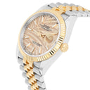 Rolex Datejust 126233-0037 36mm Two-Tone Yellow Gold Fluted Bezel Palm Motif Dial