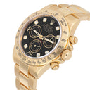 Rolex Cosmograph Daytona 126508-0003 Fixed Bezel  Black Diamond Dial Oyster Bracelet Yellow Gold Watch