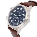 Patek Philippe Calatrava Travel Time 5524G-001 Blue Dial White Gold with Brown Leather Watch - 2022