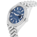 Rolex Datejust 36mm Steel Jubilee Blue Index Dial Diamond Bezel 126284RBR