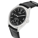 Rolex 1908 - 52509-0002 Alligator Leather Strap Domed And Fluted Bezel Black Index Arabic Dial White Gold Watch