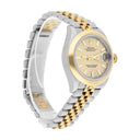 Rolex Datejust 28mm 279163-0001 Two-Tone Steel and Yellow Gold Champagne Dial Ladies Watch Jubilee Bracelet