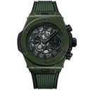 Hublot Big Bang Unico 441.GX.5210.RX 42mm Green Ceramic with Grren Rubber Watch Skeleton Dial