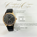 Patek Philippe Complications 40.5mm 5235/50R-001 Rose Gold With Black Leather Watch Black Dial MINT 2019