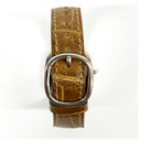 Patek Philippe Golden Ellipse 3738G-100 White Gold With Brown Leather Watch Grey Dial